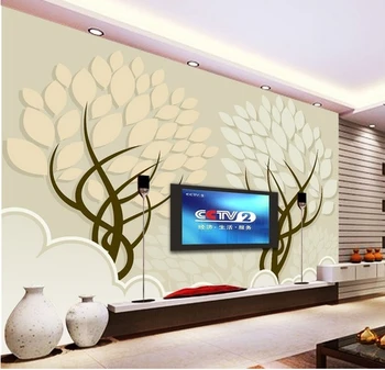 Gratis Verzending Moderne minimalistische mode en elegante woonkamer behang boom abstracte achtergrond muurschildering wallpaper