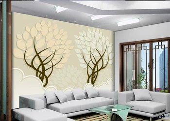 Gratis Verzending Moderne minimalistische mode en elegante woonkamer behang boom abstracte achtergrond muurschildering wallpaper