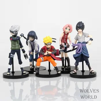 5 Stks/set Anime Japanse Cartoon Naruto Leuke Action Figure Speelgoed sleutelhanger Set Beeldjes PVC 10 CM Kids Jongens Collectie Speelgoed poppen