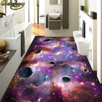 Beibehang custom cosmic starry galaxy floor muurschilderingen badkamer bedroomwaterproof zelfklevend behang home decor papel contact