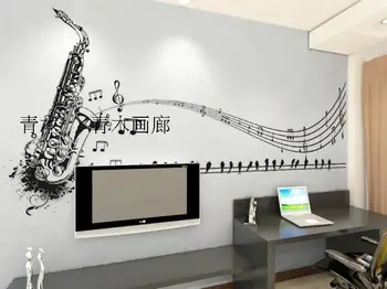 Gratis Verzending custom 3D muziekinstrument behang TV achtergrond cabaret KTV woonkamer minimalistische behang muurschildering