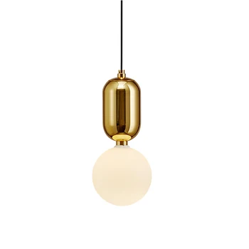 Led nordic postmodern ijzer glas led lamp led licht. hanglampen. hanglamp. hanglamp voor eetkamer kamer winkel bar