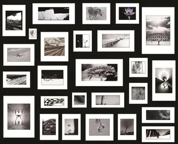 Gratis Verzending moderne minimalistische zwart-wit foto behang sofa vliesbehang TV achtergrond muurschildering