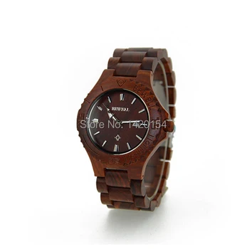 2016 bewell pure rood sandelhout handgemaakte houten horloge vintage horloges