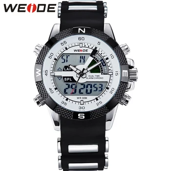 WEIDE Sport Horloge Merk Digitale Dual Tijd Dag LCD Zwart Wit Mannen Horloges Siliconen Band Relogio Militaire Klok/WH1104