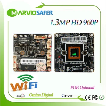 960 P HD 1.3MP Ar0130 Lage Verlichting wifi draadloze Wi-fi CCTV Netwerk IP Camera Board Module met Audio interface, Onvif