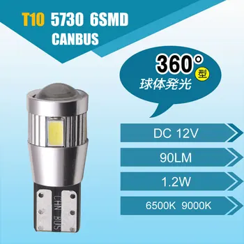 T10 Canbus LED Klaring Lichten Automotive Lichten Bron 6000 K 'S Bollen Wit Verlichting DC 12 V