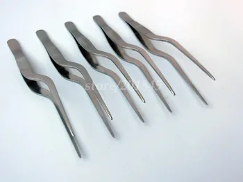 50 pcs chirurgische pincet voor medische accessoires oor tang ent instrument buigen gun vorm dentate oor tang dressing