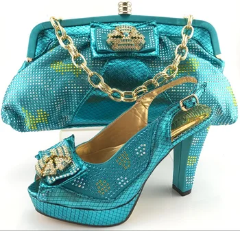 Nieuwe Italiaanse Schoenen En Bijpassende Tas Set Hoge Kwaliteit Vrouw hoge Hakken Schoenen En Tas Voor Avondfeest Gratis Verzending ME6609