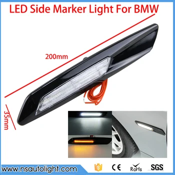 LED Zijmarkeringslichten Richtingaanwijzer Lamp Voor BMW E60 E61 F10 E90 E91 E92 E93 Clear lens Mat Zwart chorme gratis verzending