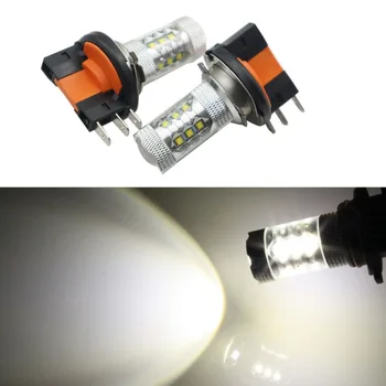 2017 nieuwe stijl 1x H15 16SMD LED 80 W Auto Auto DRL Dagrijverlichting Vervangende Lamp 1900LM Pure Wit 12-24 V