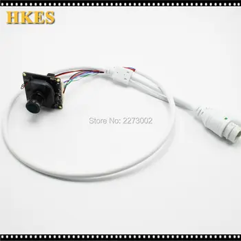 4 Stks/partij IP 960 P 1280*960 P 3MP 2.8mm Lens CCTV IP camera module board met LAN kabel
