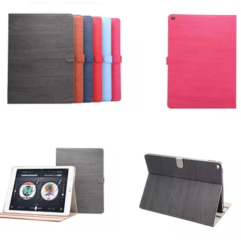Fashion Hout patroon PU Lederen flip Stand case voor Apple ipad pro 12.9 inch release beschermende Shell cover