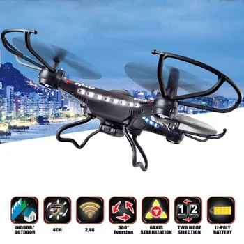 RC Drone DFD 31 CM JJRC H8C 2.4G Helicopter 4-Axis GYRO Quadcopter met LED Licht H8C-2 met 2MP Camera of H8C-1 zonder Camera