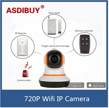 Home Security IP Camera Systeem Draadloze IP Wifi 720 p HD met 433 mhz Alarm Motion Deur Sos Sensoren App Controle door Smart Telefoon