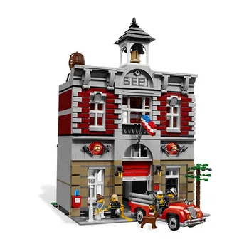 Dhl liefde. dank u 15004 2313 stks stad schepper brandweer model building kits set blokken bricks gift diy speelgoed compatibel 10197