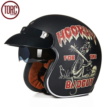 Torc motorhelm harley open gezicht vintage cruiser helm t57a moto casque casco motocicleta capacete dot helmen