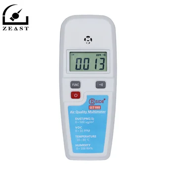EET-100 LCD Air Kwaliteit Multimeter Stof PM2.5 VOC Temperatuur-vochtigheidsmeter Sfeer Omgeving Detector Lucht Analyzer Veiligheid