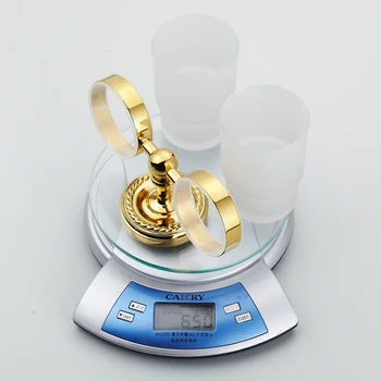 Golden Badkamer Accessoires Dubbele Cup Tumbler Houders Tandenborstel Bekerhouders 7007G