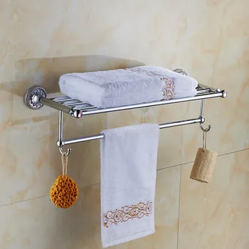 Chrome badhanddoek rack badkamer handdoek houder badkamer accessoires Dubbele handdoek plank badhanddoek rack plank