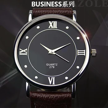 2017 Merk Horloges Mens Luxe Polshorloge Mode Eenvoudige Stijl Quartz Horloge Lederen Band Klok relogio masculino LZ704