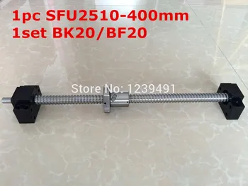 SFU2510-400mm kogelomloopspil met einde bewerkt BK20/BF20 Ondersteuning CNC onderdelen
