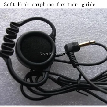 Linhuipad 100 pak van mono Haak oortelefoon gids systeem oortje headsets zachte rubber haak ontvanger oortelefoon