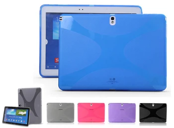 X ontwerp silicon case tpu gel cover voor samsung galaxy tab 10.1 Pro LTE NOTE 10.1 Edition T520 T525 P600 P601