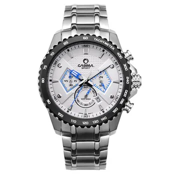 Mannen quartz-horloge sport Luxe mode lichtgevende chronometer stopwatch waterdicht 100 m horloges CASIMA #8103