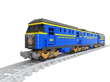 Model building kits compatibel met lego city treinen rails verkeer 66 3d blokken educatief model building speelgoed hobby