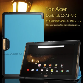 Voor acer iconia tab 10 a3-a40 een 10 b3-a30 10.1 inch Tablet Ultra Slim Magnetische 3 Fold Stand PU Lederen Cover Beschermende Case