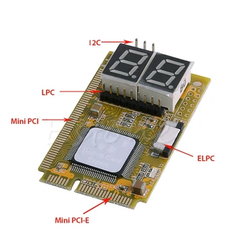 5 in 1 Diagnose Test Debug Card Mini PCI I2C PCI-E LPC ELPC Voor Notebook Laptop-R179 Drop Verzending