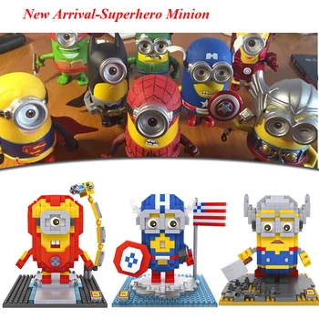 Superhero minion loz blokken model kinderen speelgoed brinquedos juguetes infantil jouet enfant speelgoed voor kids