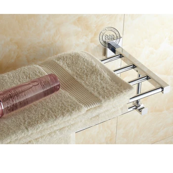Gratis verzending BAKALA Modieuze handdoekenrek Badkamer accessoires Handdoek bar chrome BR-87001