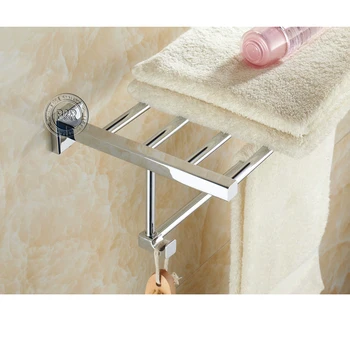 Gratis verzending BAKALA Modieuze handdoekenrek Badkamer accessoires Handdoek bar chrome BR-87001