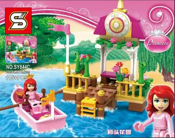 4 stks Ariel's Verbazingwekkende Schatten Magische Kus Rapunzel Assepoester Toren Prinses Set Serie Meisjes Lepin SY844