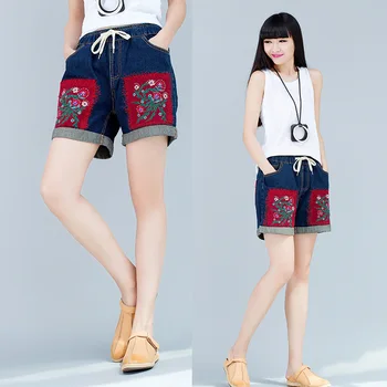De avonturen van Xia Xinpin code afdrukken doek casual shorts vrouwen losse art folk stijl shorts