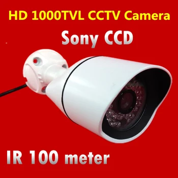 1/3 "sony ccd 1000tvl hd ir 100 meter waterdichte outdoor bewakingscamera surveillance cctv camera hoge kwaliteit