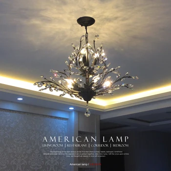 2016 creative art deco hanglamp moderne kristallen kroonluchter verlichting boom blad voor slaapkamer kids led lampen armaturen 110 v/220 v