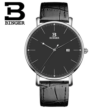 Nieuwe Binger ultra dunne horloge Zwitserland quartz minnaar timepiece Casual Horloge Jurk luxe uurwerken relogio masculino