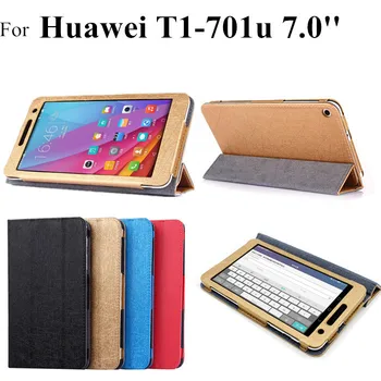 Nieuwe t1-701u flip lederen case voor huawei mediapad t1 7.0 tablet cover voor huawei mediapad t1 7.0 t1-701w t1-701u gevallen