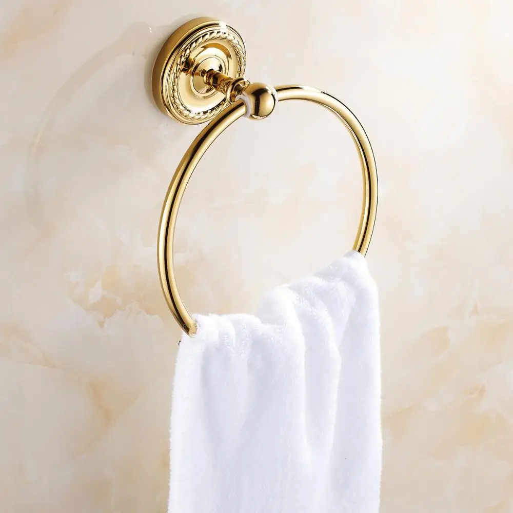 Messing gouden handdoek ring