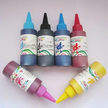 Top kwaliteit 6 flessen 100 ml T0801-T0806 pigmentinkt voor epson R265 R360 R285 RX585 RX685 RX560 inkjet printer
