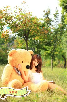 Knuffeldier mooie teddybeer 120 cm lichtbruin beer knuffel zachte pop sierkussen w3373
