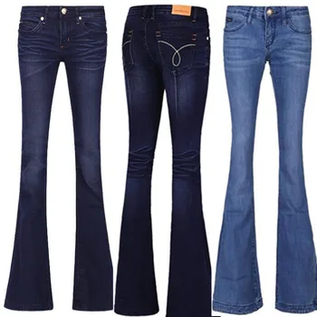 Dames OL Casual Broek jeans Flare Broek Merk sexy denim broek vrouwen Plus size