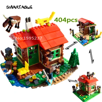 Smartable Model bouwstenen set Lake Huis 404 stks mijn wereld steve action figure speelgoed Lepin Minecrafted
