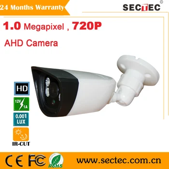 Gratis verzending nieuwe 1.0 M 720 P AHD camera indoor beveiligingssysteem plastic IR Camera met 3.6mm 3MP Lens 4 stks dot IR leds, OSD