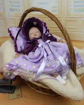 45 cm Reborn Babypop Slapen Baby Simulatie Siliconen Pop Pasgeboren Baby Speelgoed Gift Doek Pop