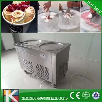 Thailand fry machine ijs roll pan machine icecream roll machine