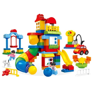 Funko 100 Stks Grote Maat Gelukkig Pipeline Bouw Bouwstenen Educatief Bricks Kinderen Speelgoed Compatibel met legoeING Duplos
